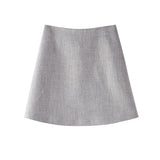 High Waist Back Zip Skirt