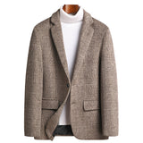 Checked Non-iron Slim-fit Wool Coat