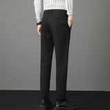 Men's Casual Slim Solid Color Business Suit Pants