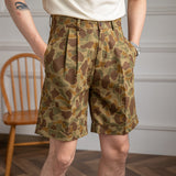Vintage Elegant Camouflage Shorts