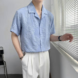 Men's Cuban Collar Short Sleeve Shirt