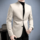 Woolen Stand Collar Casual Suit