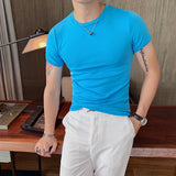 Men's Business British Summer Slim Elastic T-Shirt