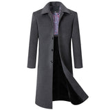 Men's Business British Retro Woolen Long Sleeved Coat