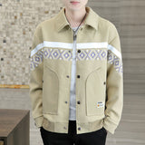 Men's Lapel Printed Jacket