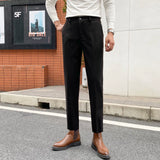 No-iron Woolen Straight Suit Pants