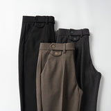 Slim Fit Woolen Stretch Warm Trousers