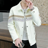 Men's Lapel Printed Jacket