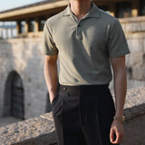 Lapel Casual Knitted Polo Shirt