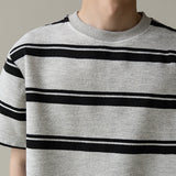 Striped Crew Neck Casual T-shirt