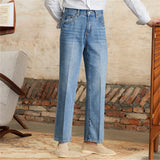 High Waist Straight Casual Jeans