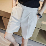 Men's Business British Casual Solid Color Summer Suit Shorts