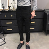 Men's Casual Slim Fit Business Nine-minute Trousers