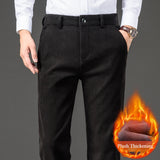 Corduroy Plus Velvet Thick Straight Casual Pants