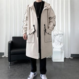 Men's Hooded Loose Casual Long Sleeve Pocket Coat