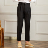 Men's British Business Formal Casual Trousers Slim Fit Trousers