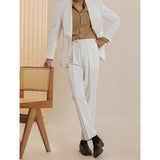 Straight Solid Color Slim Fit Trousers