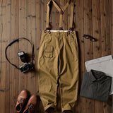 Men's British Vintage Overalls Casual Jumpsuit