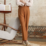 Summer Linen Cotton Breathable Thin High Waist Straight Pants