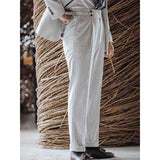 Men's Business Casual High Waisted Pants Slim Fit Trousers