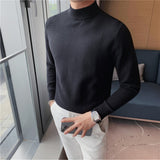 Men's Autumn and Winter Half Turtleneck Slim Business Knitted Sweater