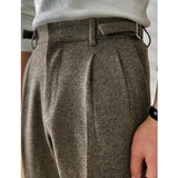 Business Slim High Waist Straight Pants