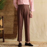 Men's Casual High Waist Straight Pants