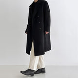 Solid Color Woolen Loose Thick Coat