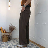 Men's Drape Casual All-match Straight Loose Wide-leg Floor Mopping Trousers