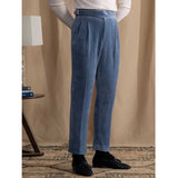 Chenille Warm Casual High Waist Straight Trousers