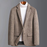 Checked Non-iron Slim-fit Wool Coat