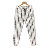 Men's Summer Small Feet Pants Casual Slim Striped Pants