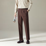 Seersucker Breathable Italian Naples Straight Trousers