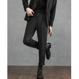 Brushed No-iron Straight-leg Drape Trousers