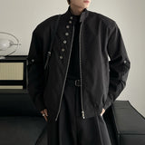 Men's Retro Stand Collar Work Jacket Casual Coat