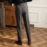 Casual High Waist Straight Thick Trousers