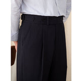 High Waist Business Casual Loose Straight Trousers