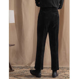 Men's Chenille Warm Casual High Waist Straight Trousers