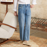 High Waist Straight Casual Jeans