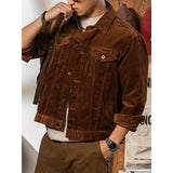 Corduroy Lapel Warm Work Jacket