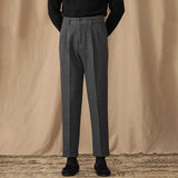 Brushed Retro Straight Warm Casual Trousers