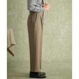 Casual Business Straight Trousers Retro High Waist Pants