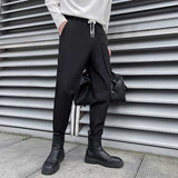 Men's Business Elastic Waist Breasted Suit Pants