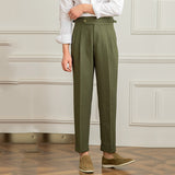 Casual Straight High Waist Trousers