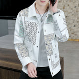 Lapel Printed Casual Jacket