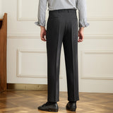 Men's Elastic Waist Drape Business Casual Slim Fit Trousers