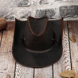 Western Cowboy Leather Sun Hat