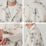 Printed Loose Cuban Collar Shirt