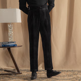 Men's Chenille Warm Casual High Waist Straight Trousers