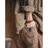 Multi-pocket Loose Cotton Corduroy Trousers